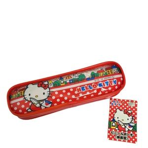 Hello kitty case red vinyl zippered